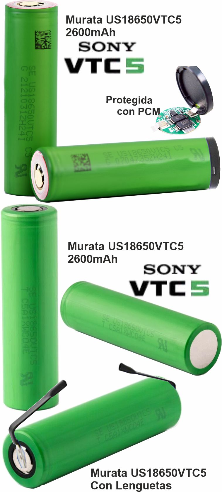 Bateria Litio Murata US18650VTC5